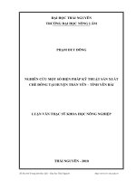 nghiên cứu một số biện pháp kỹ thuật sản xuất chè đông tại huyện trấn yên- tỉnh yên bái