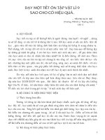 dạy một tiết ôn tập vật lý 9 sao cho có hiệu quả