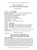 ứng dụng công nghệ thông tin trong giảng day môn công nghệ 11