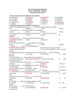 đề thi thử đại học tiếng anh đề số 34