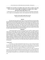 NGHIÊN CỨU TƯƠNG TÁC ĐỘNG GIỮA ĐẤT NỀN VÀ KẾT CẤU (SSI) LÊN CẦU DÂY VĂNG CHỊU TÁC ĐỘNG CỦA ĐỘNG ĐẤT THEO PHƯƠNG PHÁP PHỔ PHẢN ỨNG
