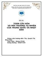 toàn cầu hóa và môi trường tự nhiên trung quốc và nhật bản