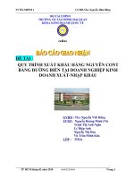 quy trình xuất khẩu hàng nguyên cont bằng đường biển tại doanh nghiệp kinh doanh xuất- nhập khẩu