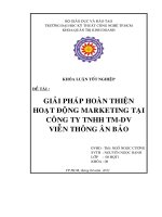giải pháp hoàn thiện hoạt động marketing tại công ty tnhh tm-dv viễn thông ân bảo