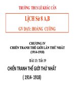thuyết trình lịch sử - chiến tranh thế giới thứ nhất (1914 - 1918)