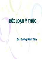 Slide về rối loạn ý thức