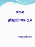 Bài giảng Giải quyết tranh chấp trong WTO