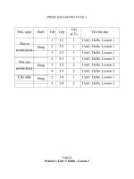 giáo án tiếng anh lớp 3 tuần 1