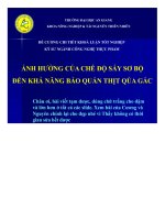 khóa luận ảnh hưởng của chế độ sấy sơ bộ đến khả năng bảo quản thịt quả gấc - luận văn, đồ án, đề tài tốt nghiệp