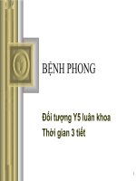 Slide bài giảng bệnh phong