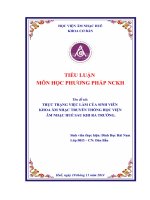 thực trạng việc làm của sinh viên khoa âm nhạc truyền thống – học viện âm nhạc huế sau khi ra trường