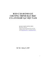 BÁO CÁO ĐÁNH GIÁ CHƯƠNG TRÌNH DẠY HỌC  CỦA INTEL TẠI VIỆT NAM