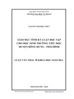 giáo dục tính kỷ luật học tập cho học sinh trường tiểu học huyện đông hưng - thái bình