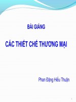 BÀI GIẢNG PHÒNG VỆ THƯƠNG MẠI