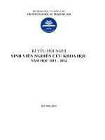 kỉ yếu họi nghị sinh viên nghiên cứu khoa học