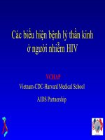 Các biểu hiện bệnh lý thần kinh ở người nhiễm HIV