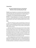 Bài giảng kế toán thanh toán qua ngân hàng (hình thức thanh toán không dùng tiền mặt)