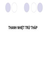 Slide thuốc nam thanh nhiệt trừ thấp