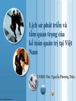 KTQT  Lịch sử phát triển và tầm quan trọng của kế toán quản trị tại Việt Nam