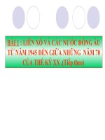 thuyết trình lịch sử - liên xô và các nước đông âu từ năm 1945 đến giữa những năm 70 của thế kỉ xx (2)