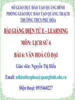 thuyết trình lịch sử - văn hoá cổ đại