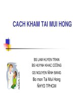 Cách khám tai mũi họng