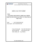 giải pháp nhằm hoàn thiện qui trình nhập npl để sxxk tại công ty chantelle việt nam