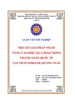 một số giải pháp nhằm nâng cao hiệu quả hoạt động thanh toán quốc tế tại vietcombank quảng ngãi