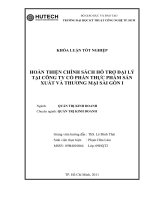 hoàn thiện chính sách hỗ trợ đại lý tại công ty cổ phần thực phẩm sản xuất và thương mại sài gòn i