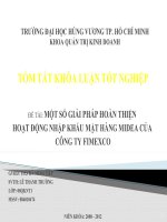 slide thuyết trình luận văn đề tài một số giải pháp nhằm hoàn thiện hoạt động nhập khẩu mặt hàng midea của công ty fimexco