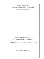 phân tích và lựa chọn các giải pháp san bằng phụ tải của hệ thống cung cấp điện thành phố huế