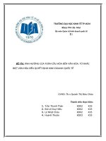 toàn cầu hoá và môi trường văn hoá châu âu nga và pháp