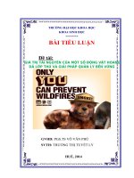 giá trị tài nguyên của một số động vật hoang dã lớp thú và giải pháp quản lý bền vững