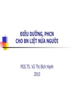 Điều dưỡng cho bệnh nhân phục hồi chức năng liệt nửa người