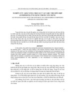 NGHIÊN CỨU KHẢ NĂNG CHỊU LỰC VẬT LIỆU TRE HỖN HỢP (COMPOSITE) ỨNG DỤNG TRONG XÂY DỰNG