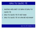 Bài giảng về đầu tư quốc tế
