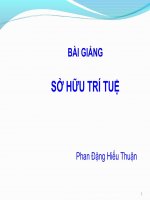 Bài giảng Các khía cạnh thương mại liên quan đến sở hữu trí tuệ