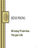 Bài giảng bệnh phong y luân khoa