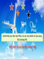 slide xuất khẩu lụa vân vạn phúc sang thị trường mỹ của công ty cổ phần tơ tằm lụa á châu asc