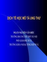 Slide bài giảng dịch tễ học mô tả ung thư