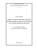 nghiên cứu phương pháp điều chỉnh tốc độ trong hệ điều tốc động cơ một chiều ở vùng tốc độ lớn hơn tốc độ cơ bản