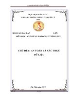 Báo cáo bài tập lớn an toàn bảo mật thông tin