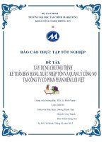 xây dựng chương trình kế toán bán hàng xuất nhập tồn và quản lý công nợ tại công ty cổ phần phần mềm lối việt