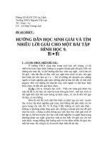 skkn hướng dẫn học sinh giải và tìm nhiều lời giải cho một bài tập hình học 9