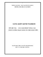 các giải pháp nâng cao chất lượng soạn giáo án cho giáo viên