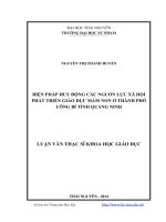 biện pháp huy động các nguồn lực xã hội phát triển giáo dục mầm non ở thành phố uông bí tỉnh quảng ninh