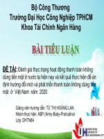 đánh giá thực trạng hoạt động thanh toán không dùng tiền mặt ở nước ta hiện nay và kết quả thực hiện đề án định hướng đổi mới và phát triển thanh toán không dùng tiền mặt ở việt nam nă