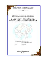 skkn giáo dục kĩ năng sống thông qua công tác đội tntp hồ chí minh