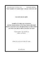 tóm tắt luận án nghiên cứu hiệu quả giảm đau đường ngoài màng cứng ngực bằng hỗn hợp bupivacain-fentanyl