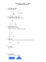 Từ điển hình học đại số
